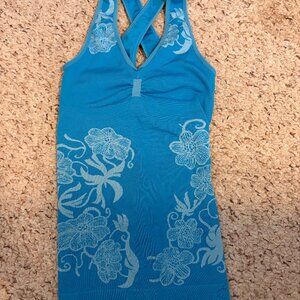 Vintage Blue Crossback Yoga Tank Top